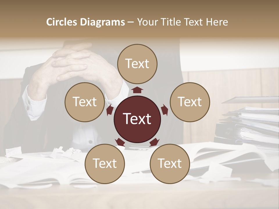 Stress Overloaded Books PowerPoint Template