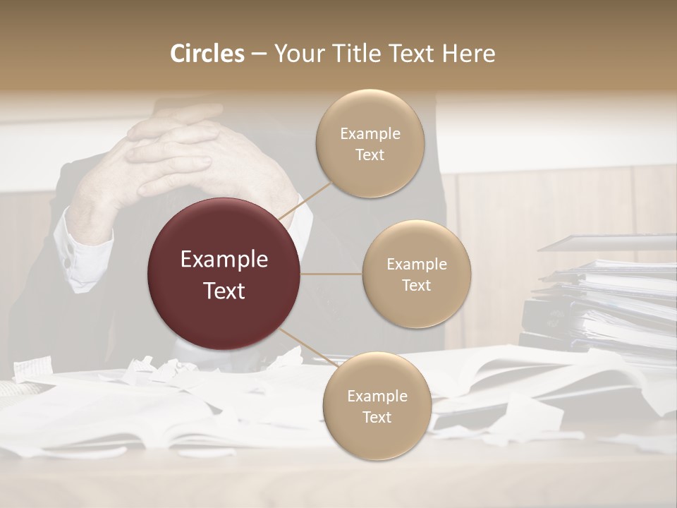 Stress Overloaded Books PowerPoint Template