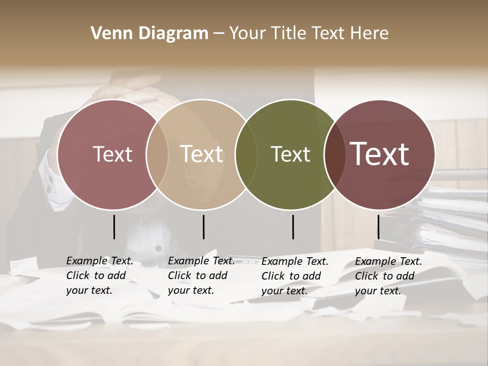 Stress Overloaded Books PowerPoint Template