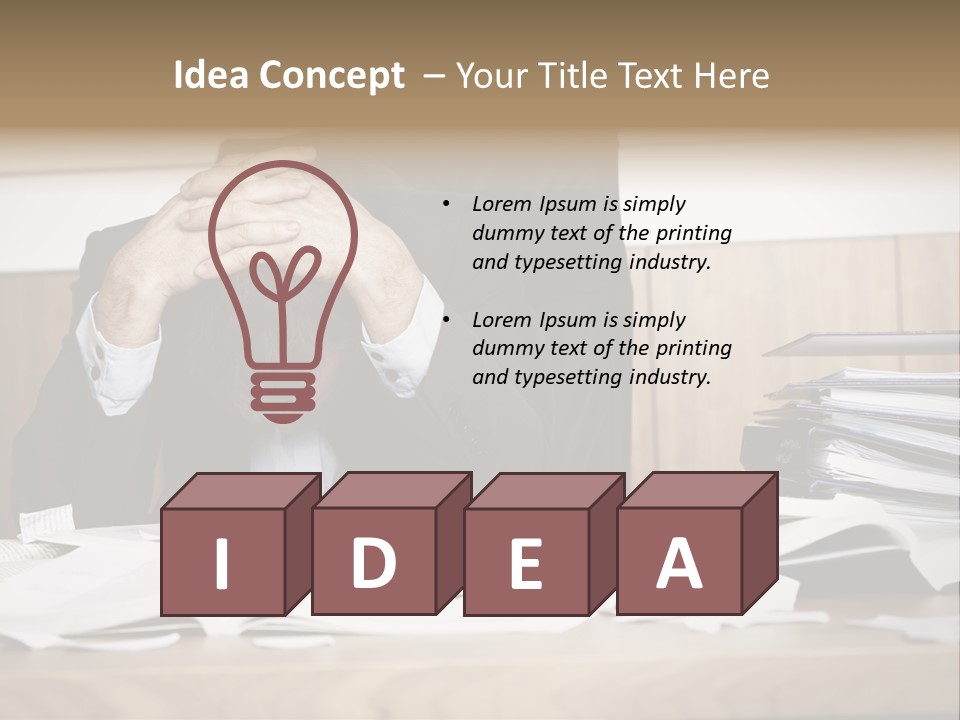 Stress Overloaded Books PowerPoint Template