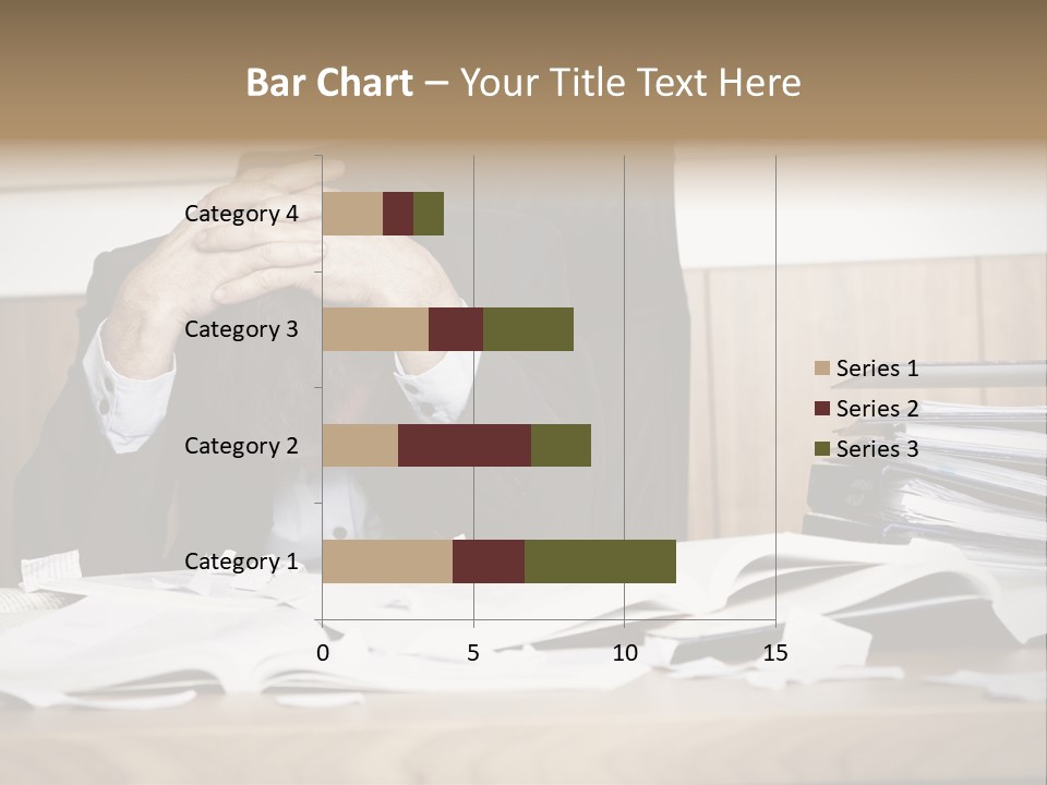 Stress Overloaded Books PowerPoint Template