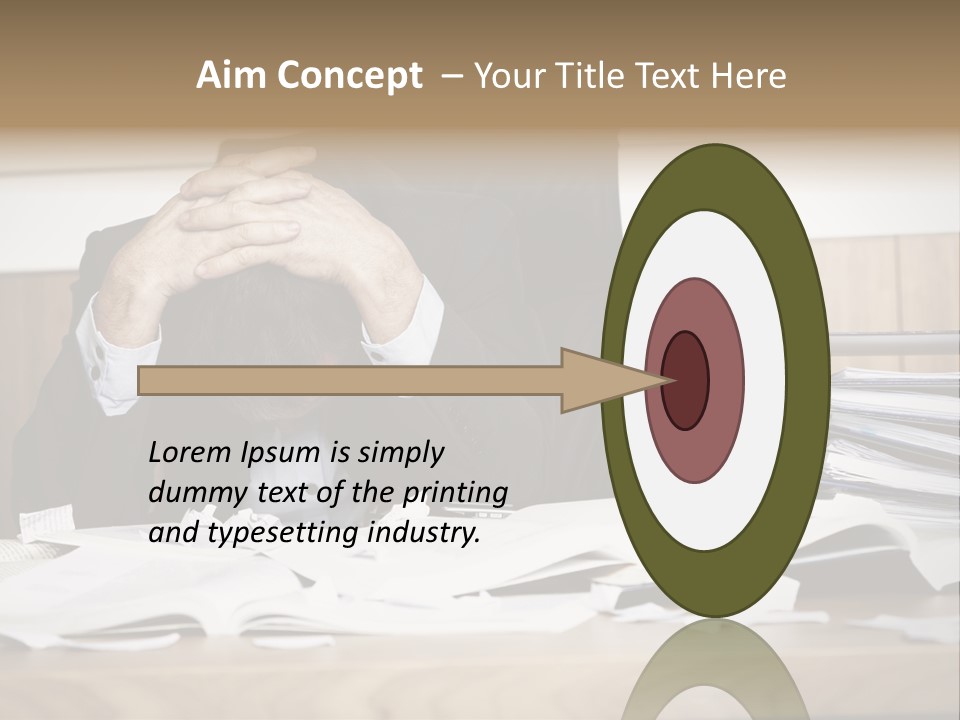 Stress Overloaded Books PowerPoint Template