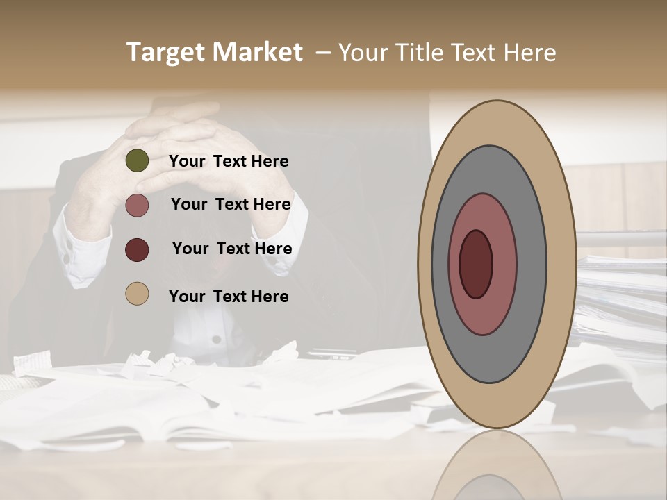 Stress Overloaded Books PowerPoint Template