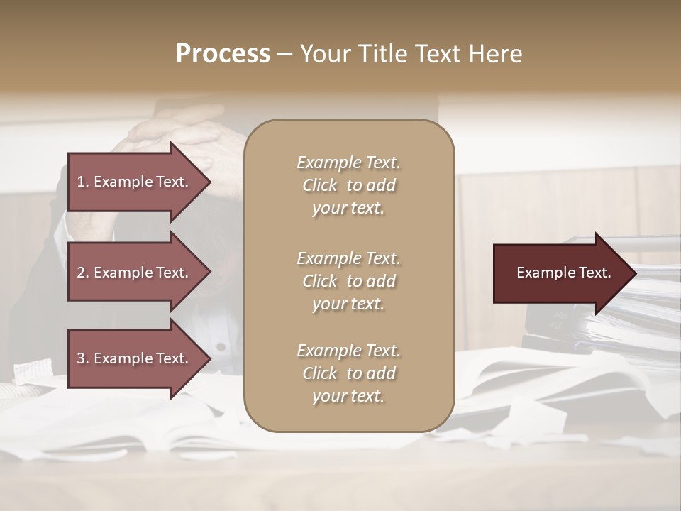Stress Overloaded Books PowerPoint Template