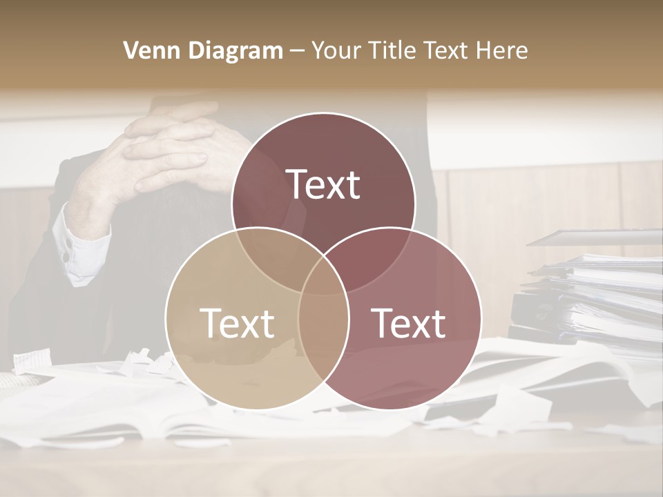 Stress Overloaded Books PowerPoint Template