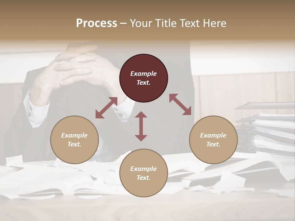Stress Overloaded Books PowerPoint Template