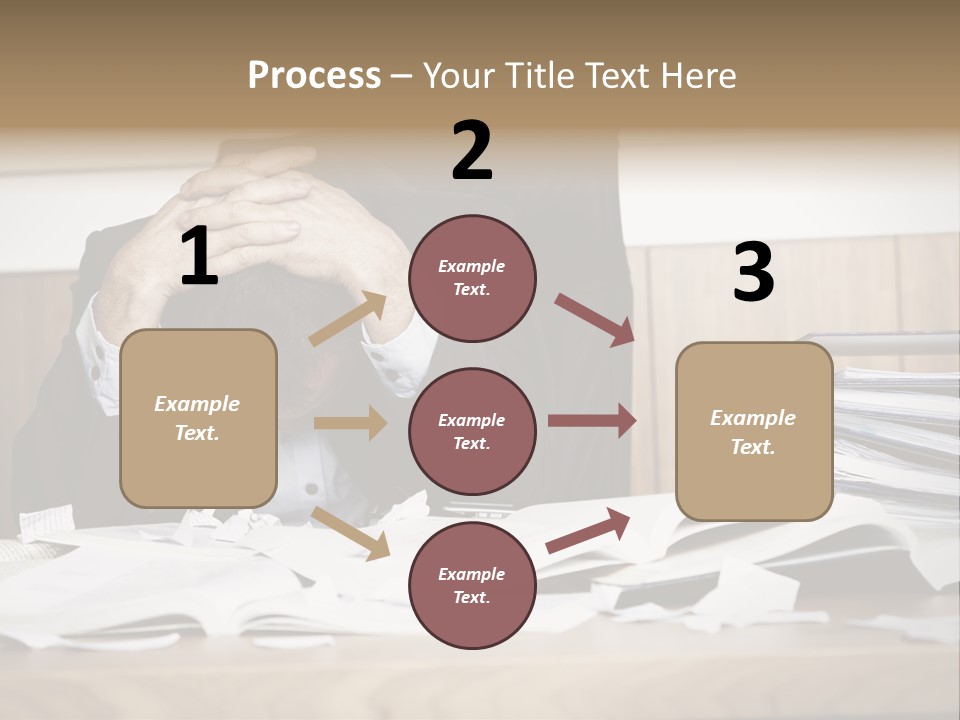 Stress Overloaded Books PowerPoint Template
