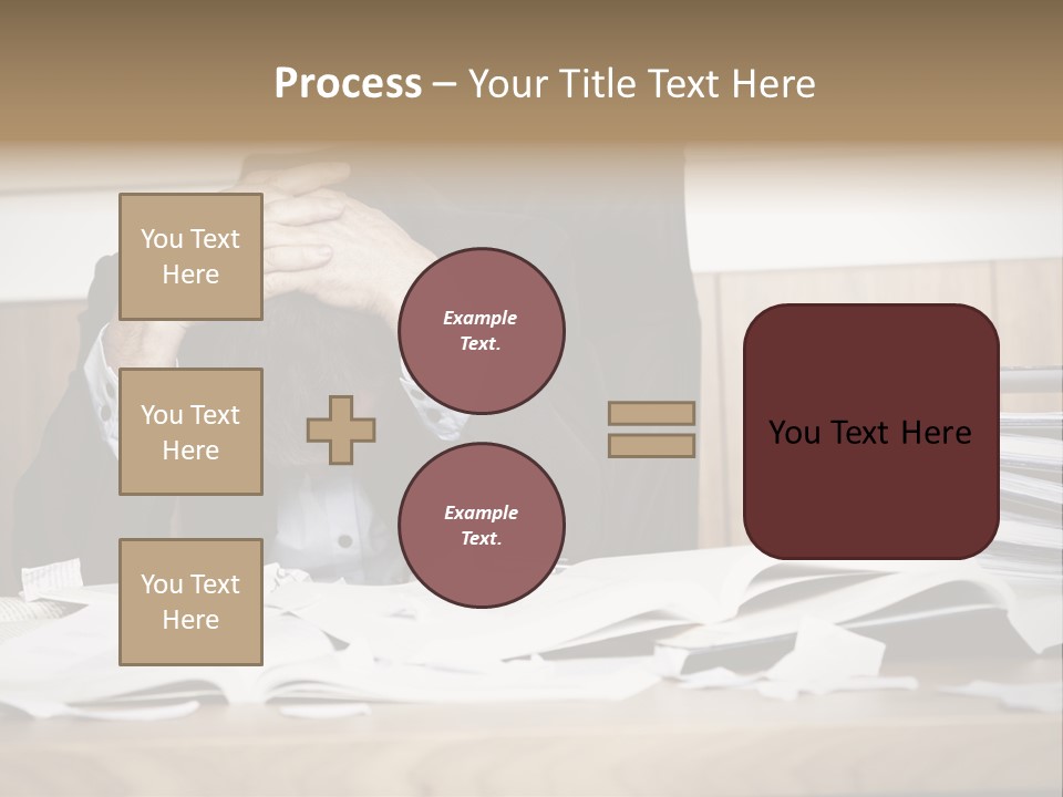 Stress Overloaded Books PowerPoint Template