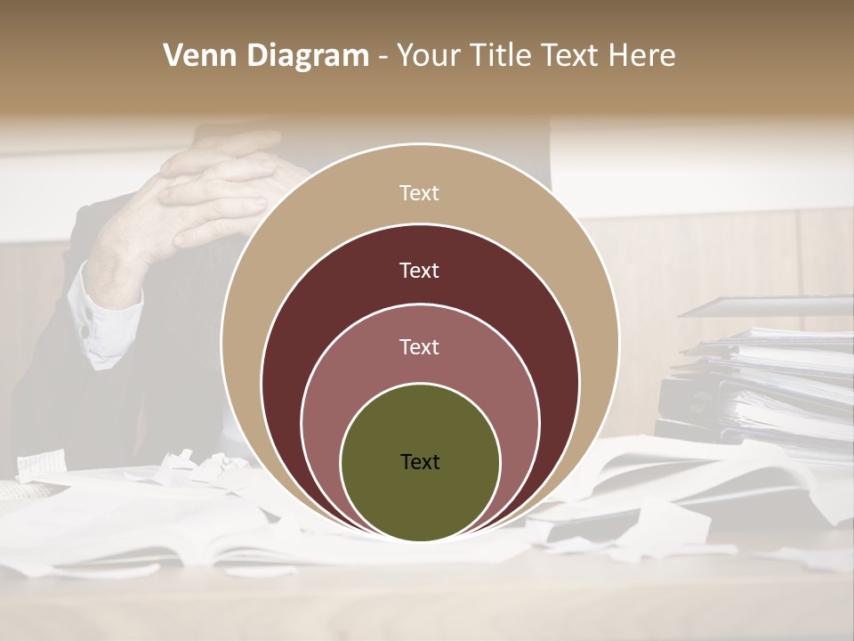 Stress Overloaded Books PowerPoint Template