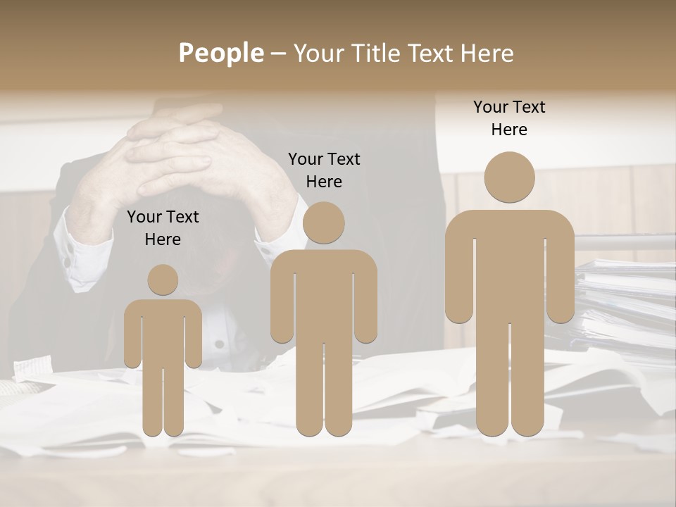 Stress Overloaded Books PowerPoint Template