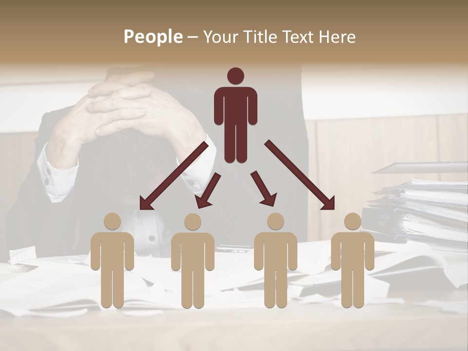 Stress Overloaded Books PowerPoint Template