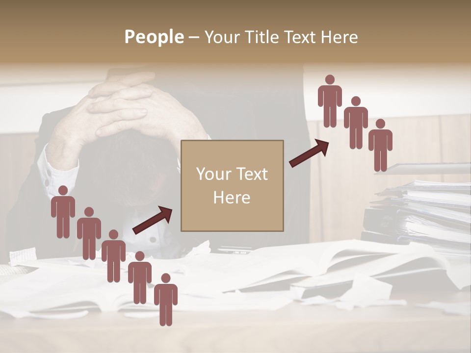 Stress Overloaded Books PowerPoint Template