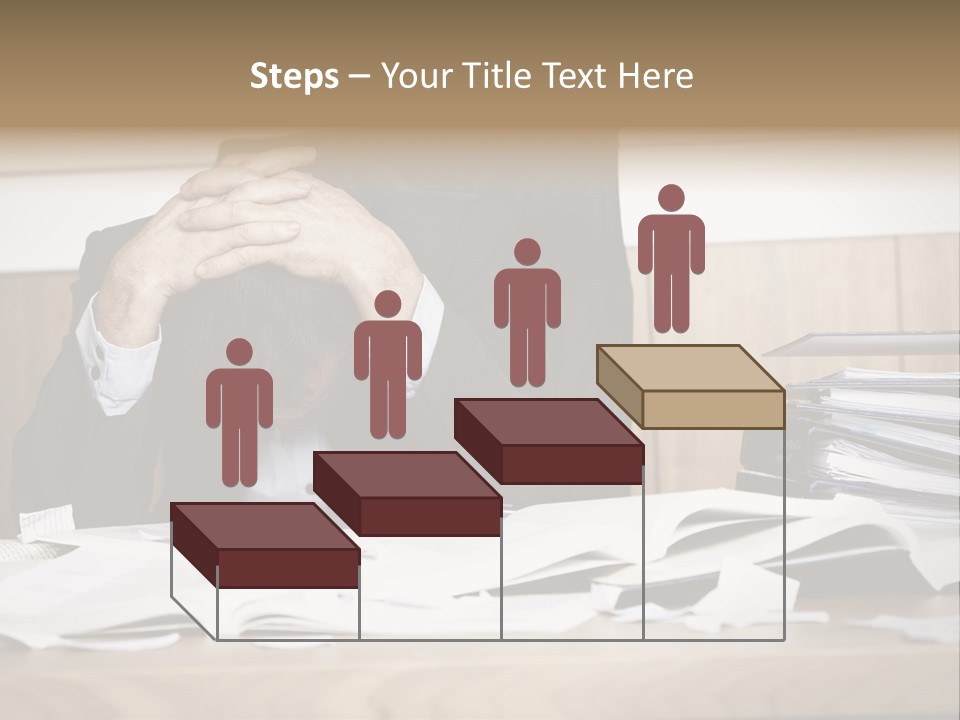Stress Overloaded Books PowerPoint Template