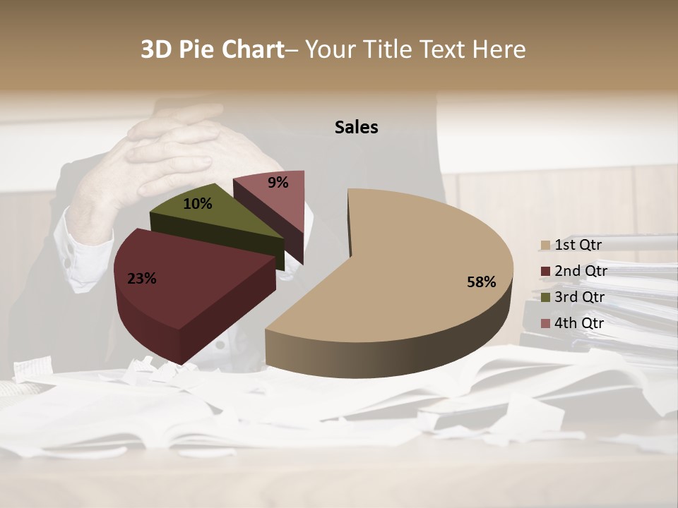 Stress Overloaded Books PowerPoint Template