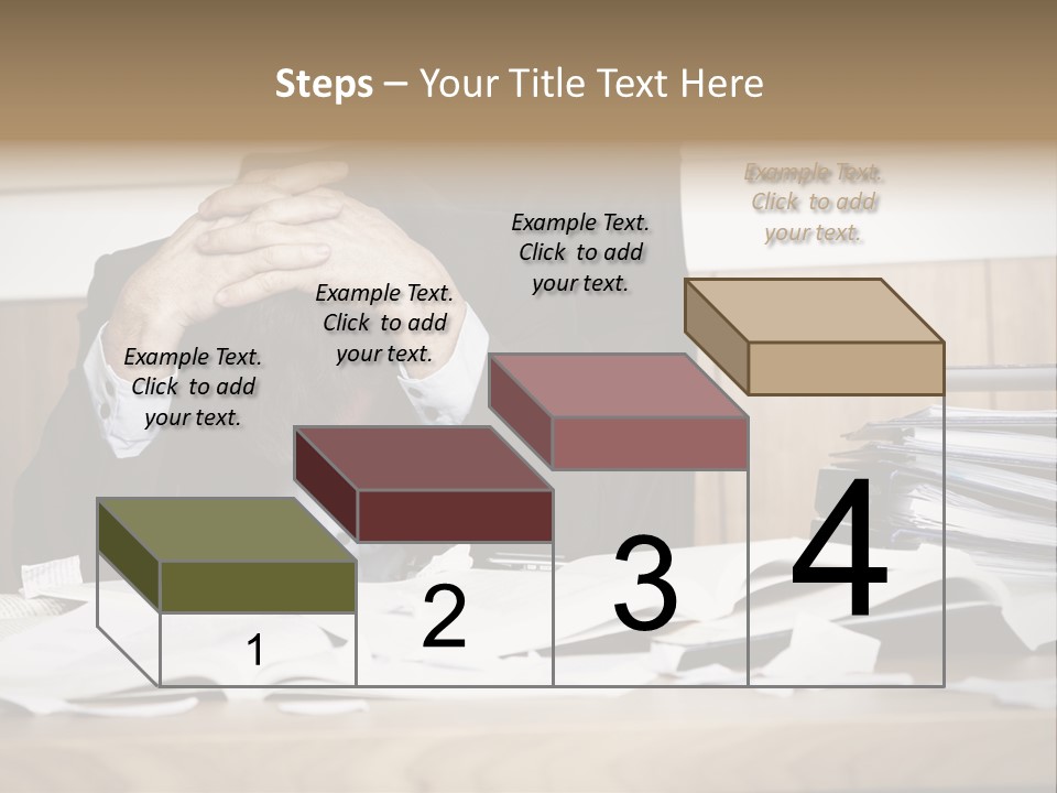 Stress Overloaded Books PowerPoint Template