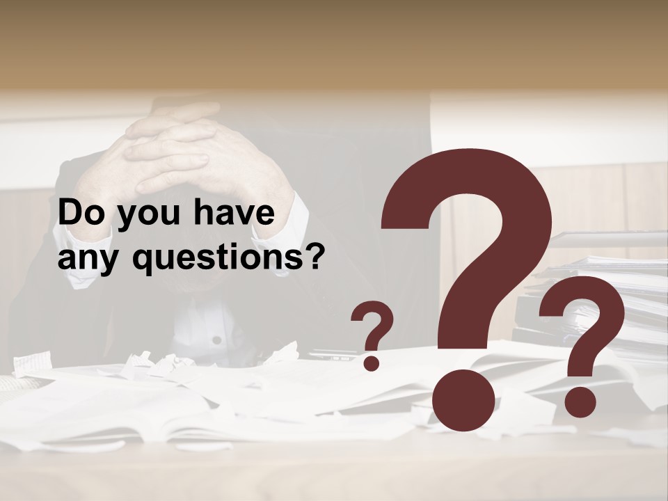 Stress Overloaded Books PowerPoint Template