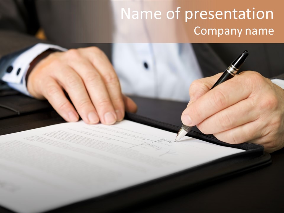 Business Professional Deal PowerPoint Template