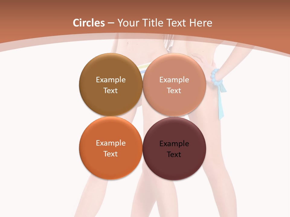 Bikini Lesbians Shore PowerPoint Template