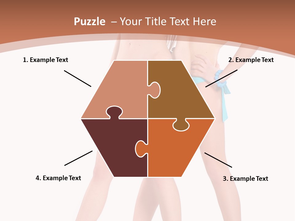 Bikini Lesbians Shore PowerPoint Template