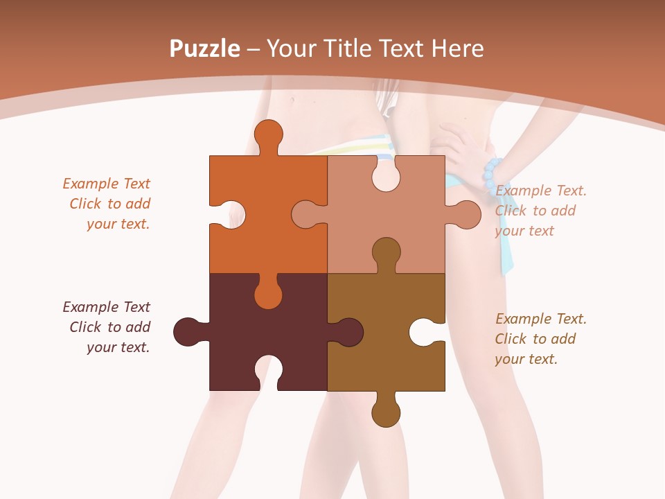 Bikini Lesbians Shore PowerPoint Template