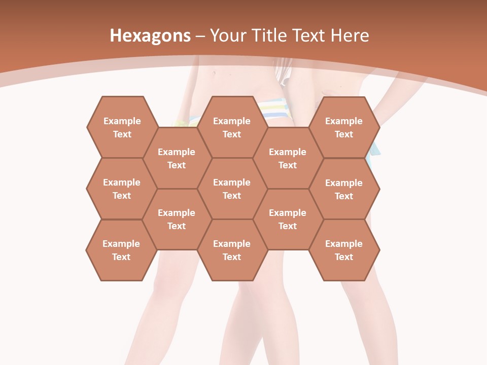 Bikini Lesbians Shore PowerPoint Template