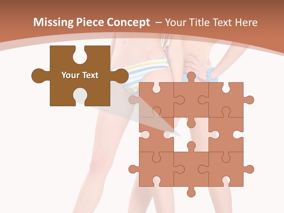 Bikini Lesbians Shore PowerPoint Template