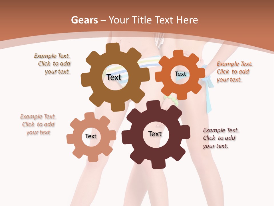 Bikini Lesbians Shore PowerPoint Template