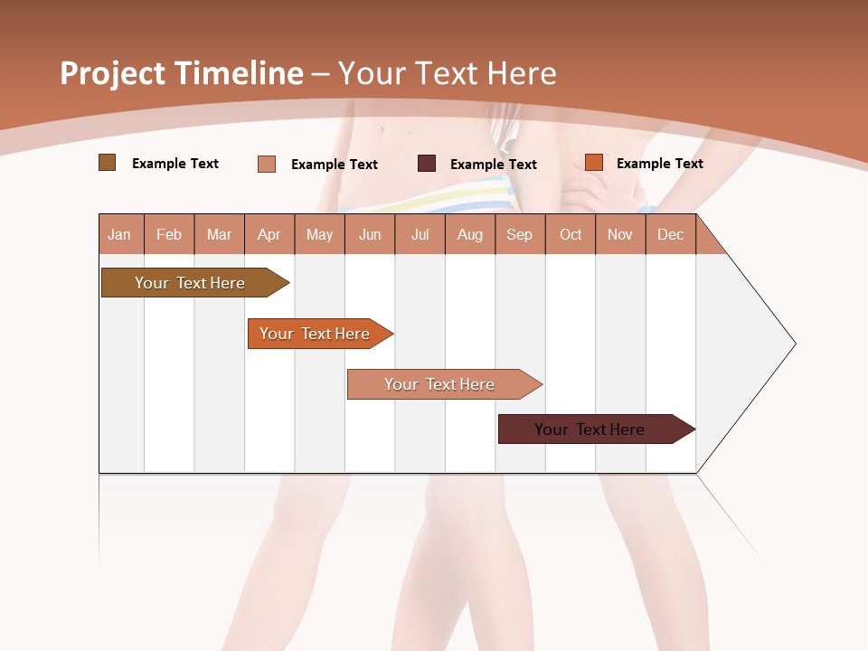 Bikini Lesbians Shore PowerPoint Template