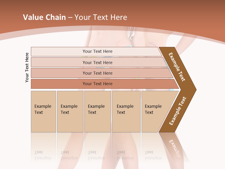 Bikini Lesbians Shore PowerPoint Template