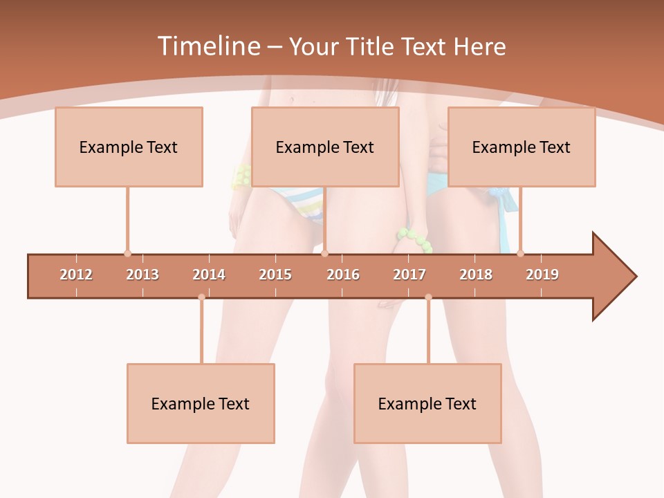Bikini Lesbians Shore PowerPoint Template