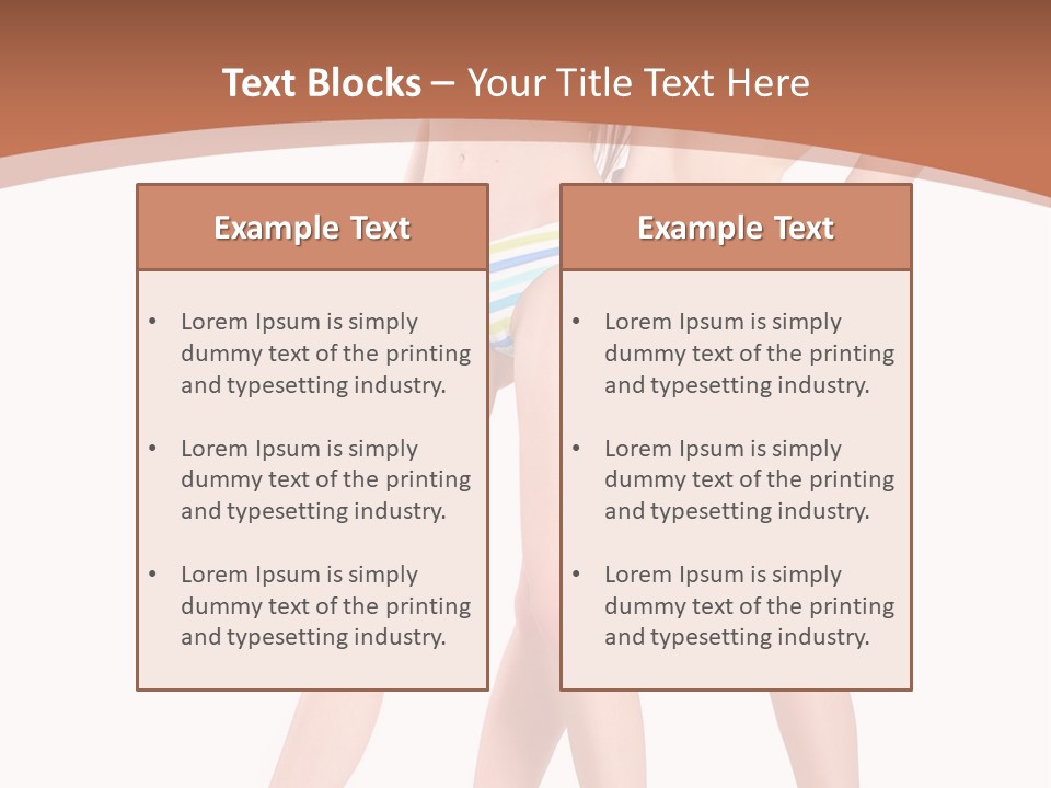 Bikini Lesbians Shore PowerPoint Template