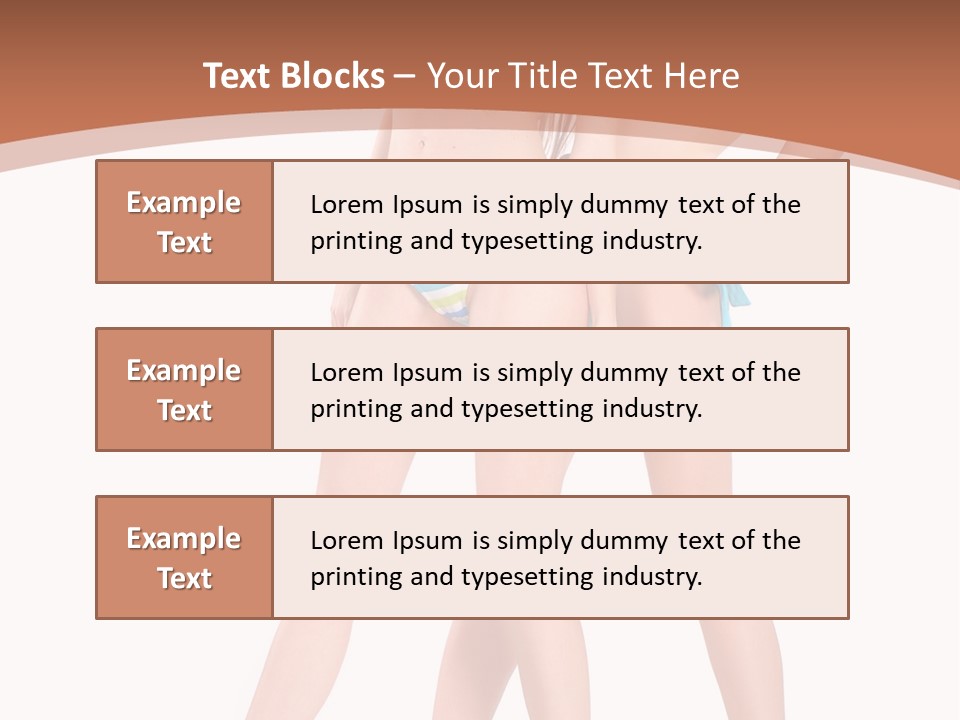 Bikini Lesbians Shore PowerPoint Template