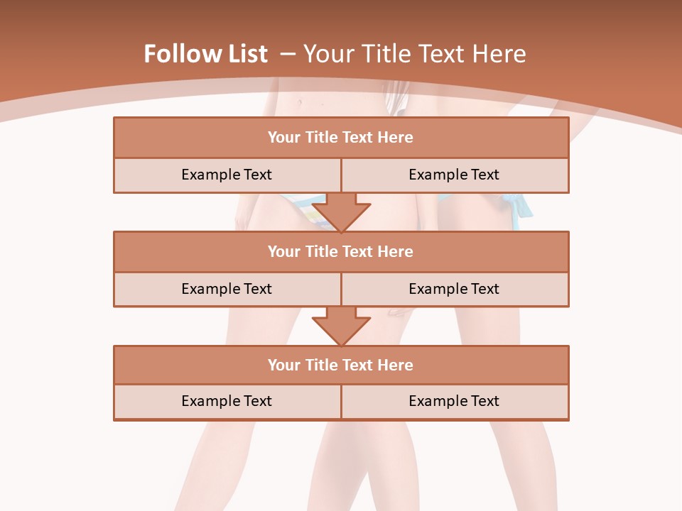 Bikini Lesbians Shore PowerPoint Template