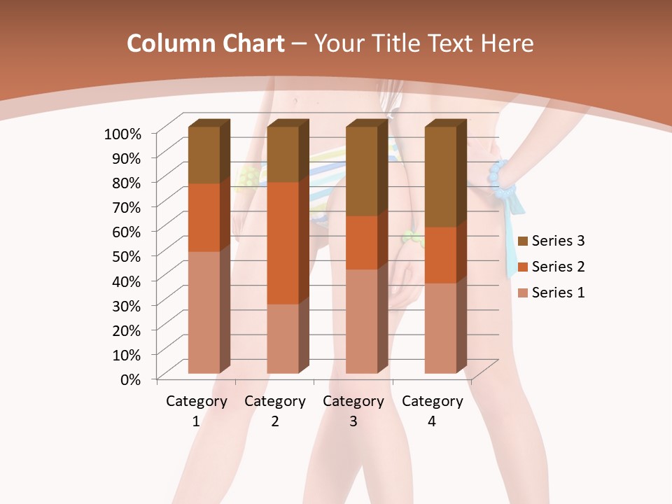 Bikini Lesbians Shore PowerPoint Template