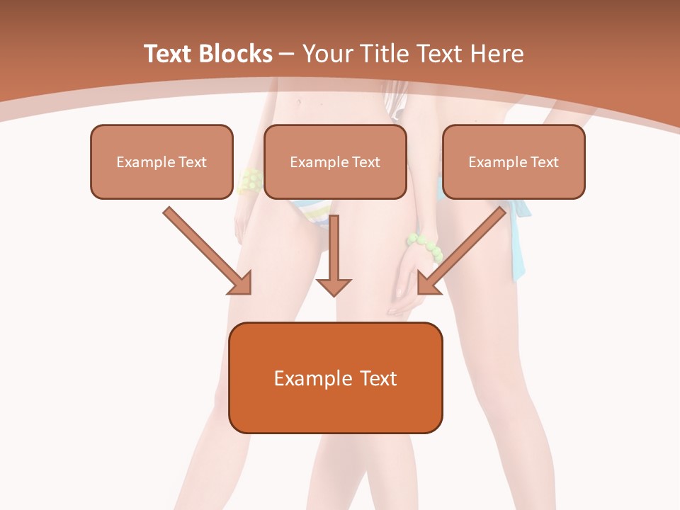 Bikini Lesbians Shore PowerPoint Template