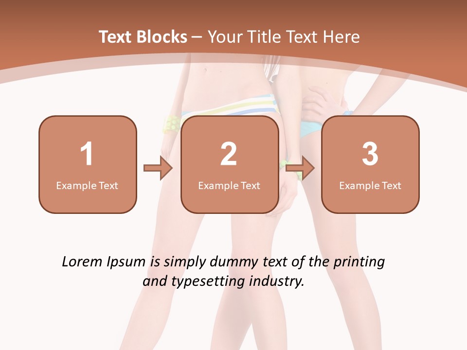 Bikini Lesbians Shore PowerPoint Template