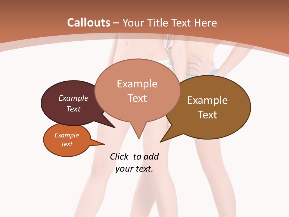 Bikini Lesbians Shore PowerPoint Template