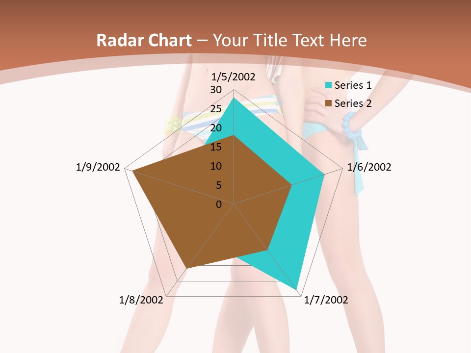 Bikini Lesbians Shore PowerPoint Template