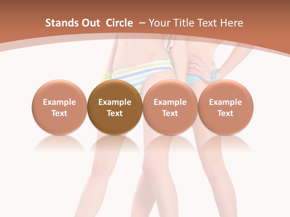 Bikini Lesbians Shore PowerPoint Template