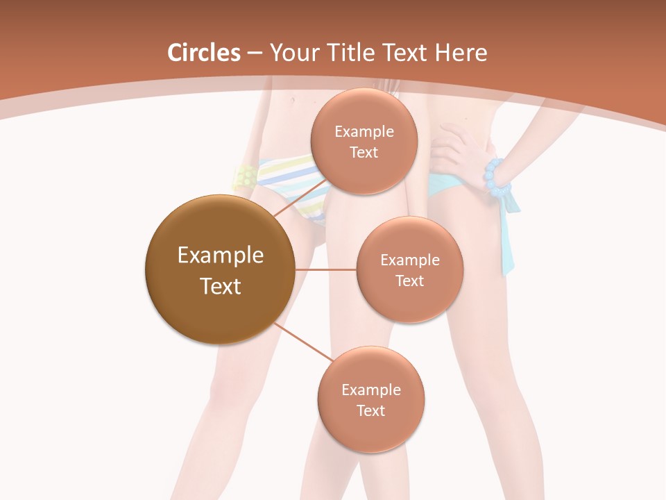 Bikini Lesbians Shore PowerPoint Template