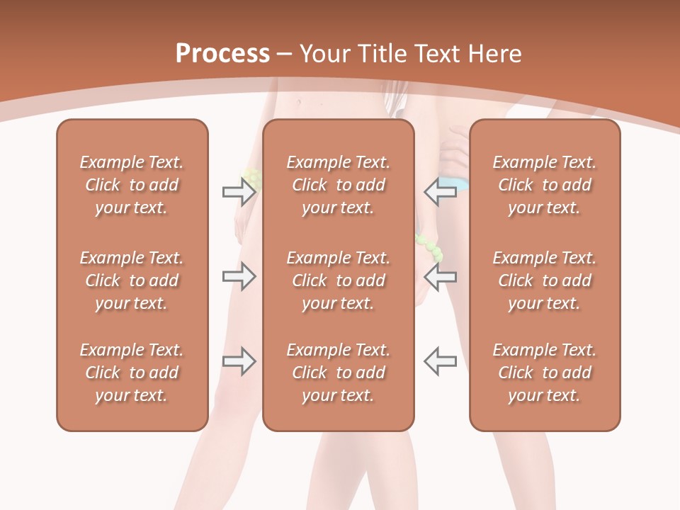 Bikini Lesbians Shore PowerPoint Template