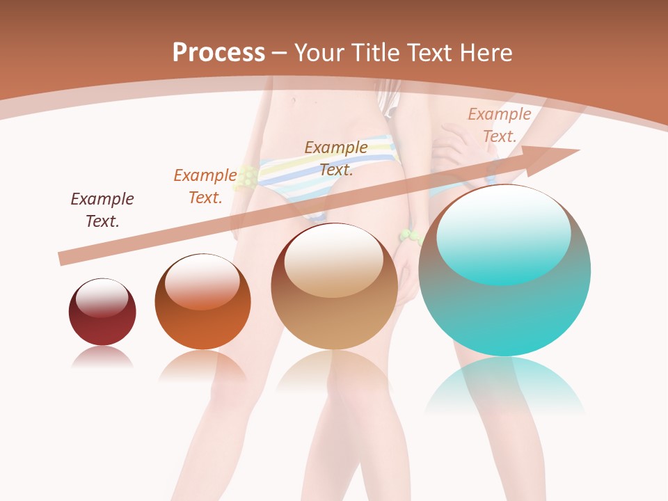 Bikini Lesbians Shore PowerPoint Template