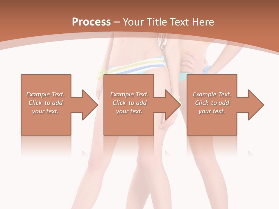 Bikini Lesbians Shore PowerPoint Template