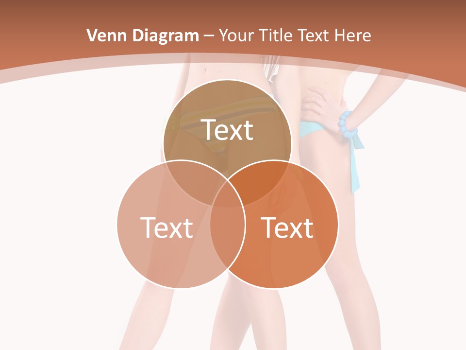 Bikini Lesbians Shore PowerPoint Template