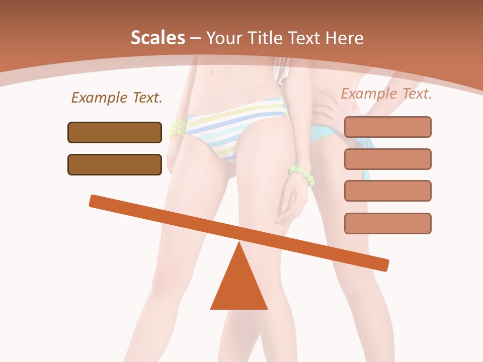 Bikini Lesbians Shore PowerPoint Template