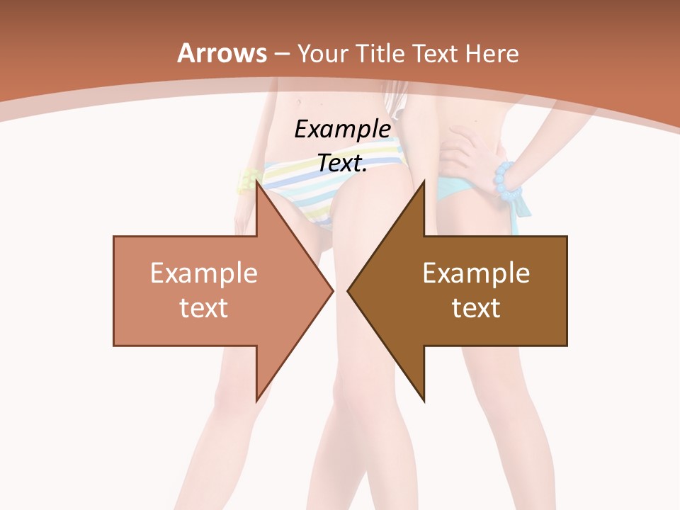 Bikini Lesbians Shore PowerPoint Template