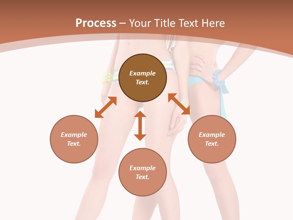 Bikini Lesbians Shore PowerPoint Template