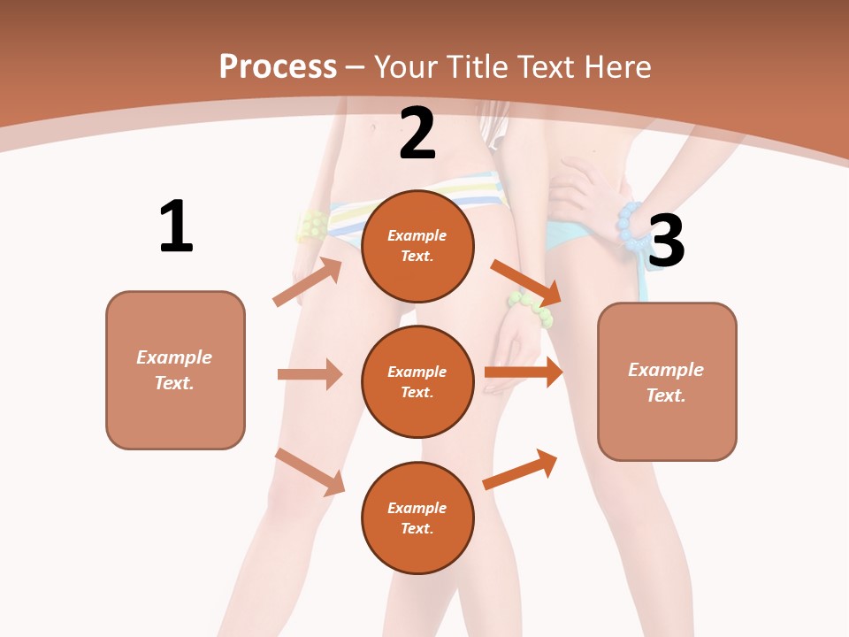 Bikini Lesbians Shore PowerPoint Template