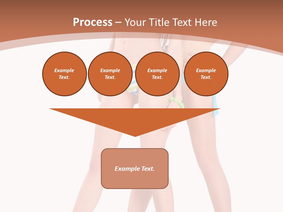 Bikini Lesbians Shore PowerPoint Template