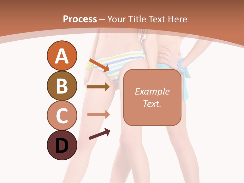 Bikini Lesbians Shore PowerPoint Template